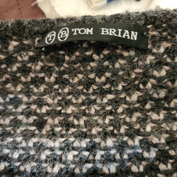 Vintage Tom Brian Wool Alpaca Blend Weave Knit Sweater Made Italy Unisex S/M - Picture 2 of 14